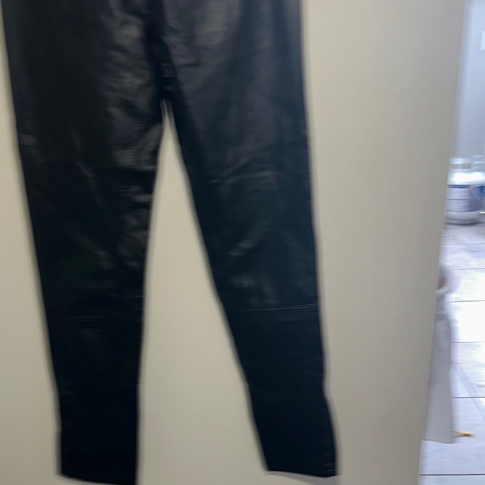 Jade Black Leather-Style Trousers - Picture 8 of 8